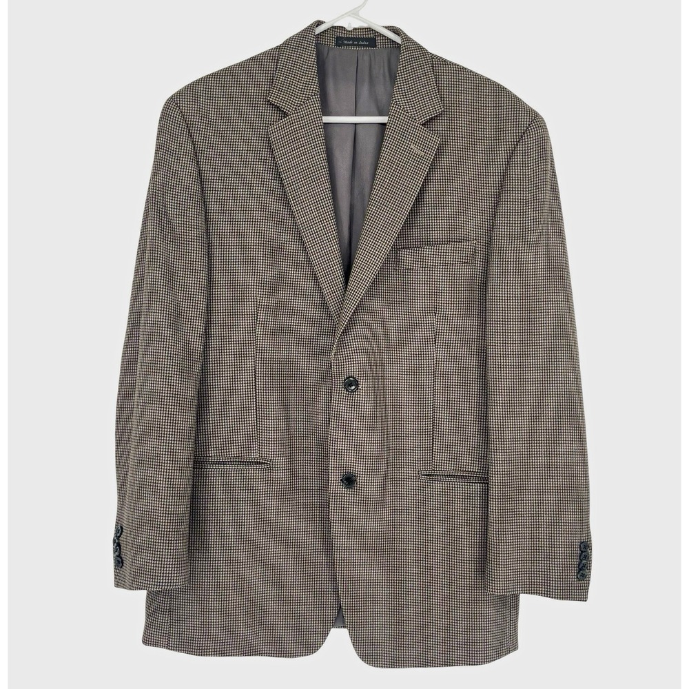 Michael Kors Men's Gray Houndstooth Tweed Wool 2-Piece Suit 2 Button 42R
